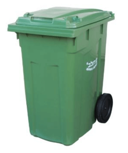 פח אשפה 360 ליטר + גלגלים