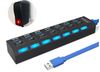 מפצל USB 2.0 ל-7 חיבורי USB2.0 בצבע שחור