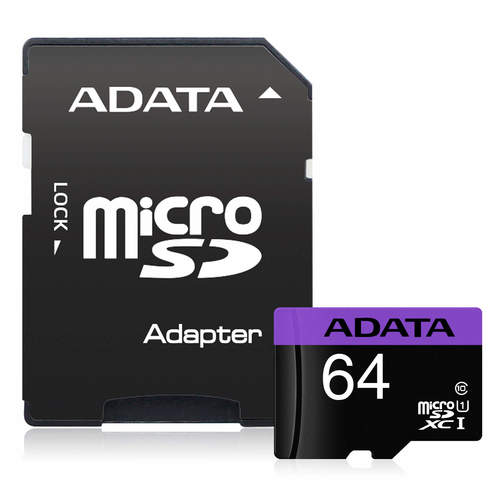 כרטיס זיכרון  64GB ADATA UHS-I Class1 microSD