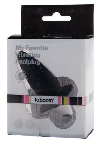 פלאג אנאלי רוטט מסיליקון 5 מצבי רטט בצבע שחור Taboom  - Black