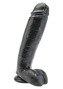 דילדו צבע שחור איכותי גודל 25.5 ס"מ ToyJoy - Dildo 10 Inch With Balls