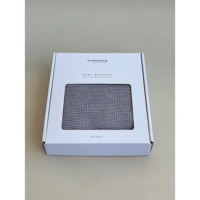 שמיכה סרוגה אפור כהה BamBoom