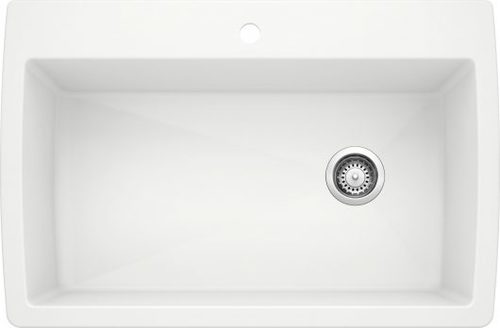 כיור מטבח סילגרניט דיאמונד מקסי DIAMOND MAXI BLANCO ניגא