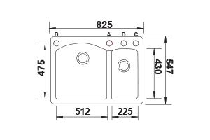 כיור מטבח סילגרניט דיאמונד BLANCO DIAMOND 1.5
