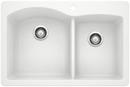 כיור מטבח סילגרניט דיאמונד BLANCO DIAMOND 1.75 ניגא