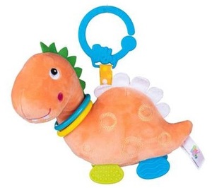 בובת פעמון רב תחושתית עם נשכנים - דינו כתום