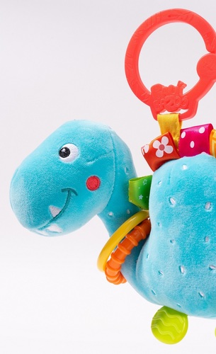 בובת פעמון רב תחושתית עם נשכנים - דינו כחול