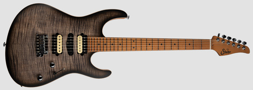 גיטרה SUHR Modern Satin Flame, Trans Charcoal Burst 510 HSH 2020 LE