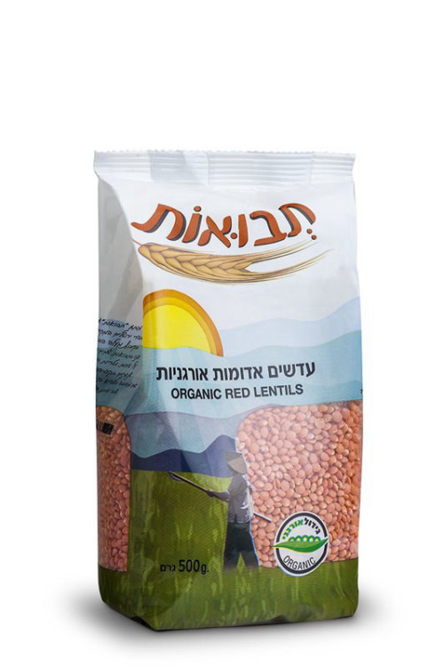 עדשים אדומות אורגניות
