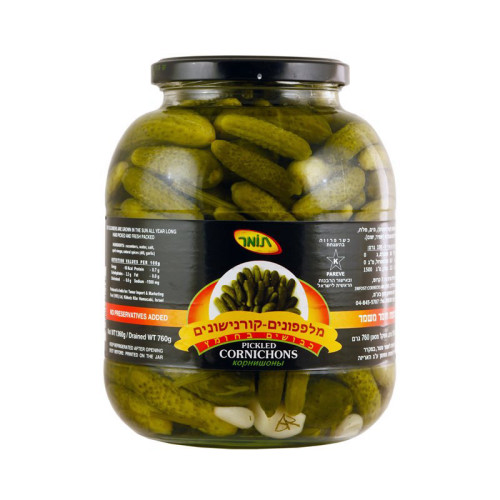 מלפפונים קורנישונים כבושים בחומץ קלאסי