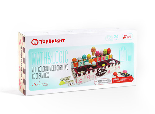 משחק צבעים ומספרים גלידה TopBright