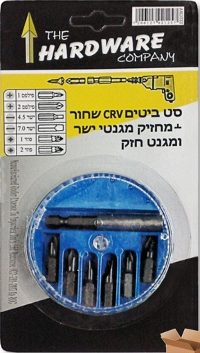 סט ביטים CRV שחור + מחזיק מגנטי ישר ומגנט חזק - אימפורטקס