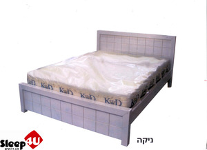 מיטת עץ אורן מלא דגם ניקה