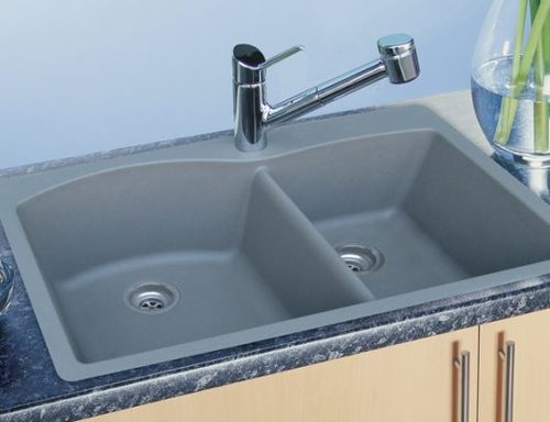 כיור מטבח סילגרניט דיאמונד BLANCO DIAMOND 1.75