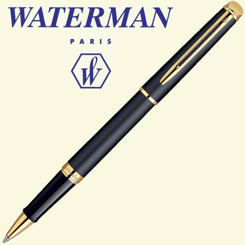 סט מתנה יוקרתי – עט רולר Waterman Hémisphère ומחברת עור עם הטבעת זהב