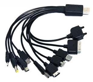 כבל USB לטעינה והעברת קבצים אוניברסלי ל-10 מכשירים 