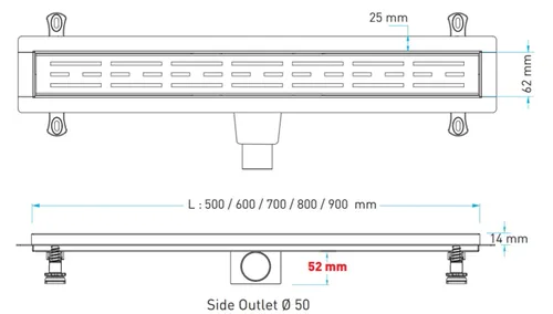 חיבור 360 מעלות, צבע ניקל, דגם 14360.
