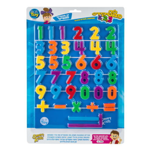 לוח מגנטי מספרים | מגנטיקידס 1,2,3 37 חלקים - SMART KIDS