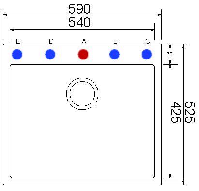 כיור גרניט יחיד מדגם סמארט 60 שוני shony
