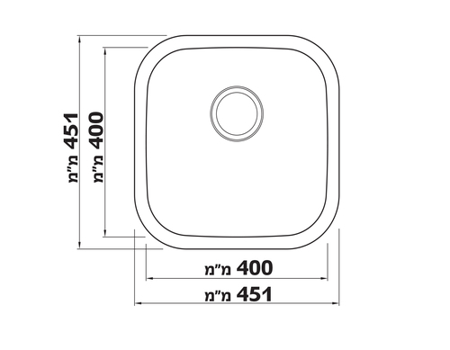 כיור מטבח נירוסטה טורו GD-4343F SHONY 