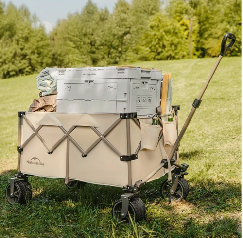 עגלת קמפינג מתקפלת לשטח מומלצת 260 ל' חזקה מאד NATUREHIKE TROLLY CNK2450JJ017