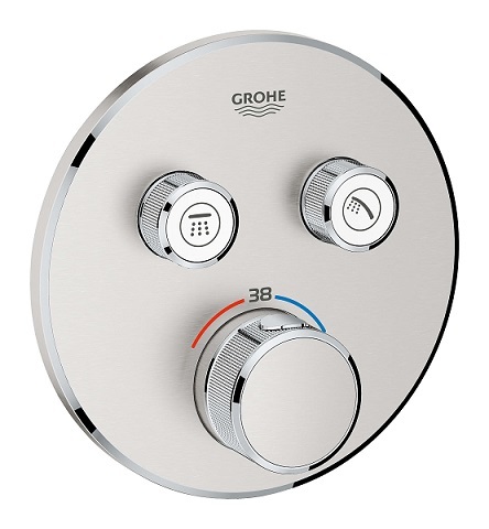 כיסוי לאינטרפוץ 4 דרך SmartControl לגוף 35600000 עגול כרום מוברש 29119DC0