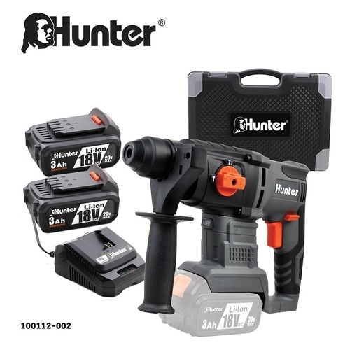 פטישון נטען 2 סוללות ומטען 18V 3AH HUNTER