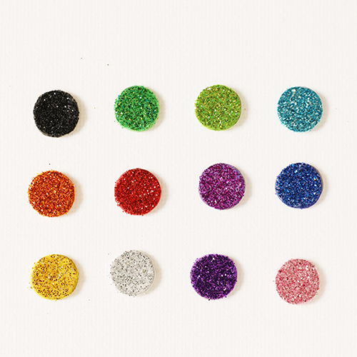 מדבקות סול נוצץ עיגול בינוני ורוד