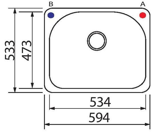 כיור מטבח נירוסטה סיטרין GD-5953 F SHONY