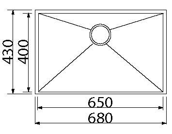 כיור מטבח נירוסטה פנינה SQ05F SHONY