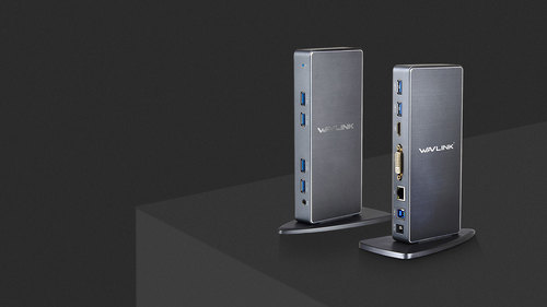 תחנת עגינה אוניברסלית  Wavlink USB3.0 HDMI & DVI Dual-Monitor WL-UG39DK7
