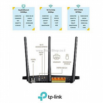 ראוטר כולל מודם TP-Link Archer VR400