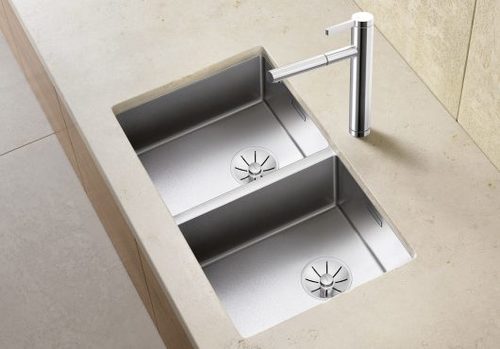 כיור מטבח כפול קלארון BLANCO 400/400-IF