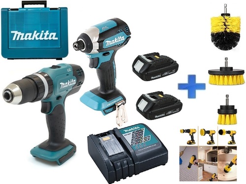 סט 18V אימפקט + מברגה/מקדחה רוטטת DLX2021YX1+סט מברשות