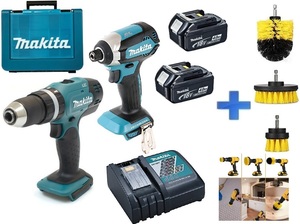 סט 18V אימפקט + מברגה/מקדחה רוטטת DLX2247MX1+סט מברשות