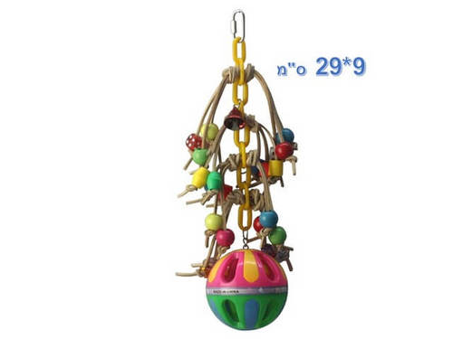 צעצועים ואביזרים נלווים לתוכים וציפורים - משחק תליה שרשרת עם כדור 2715 - 1