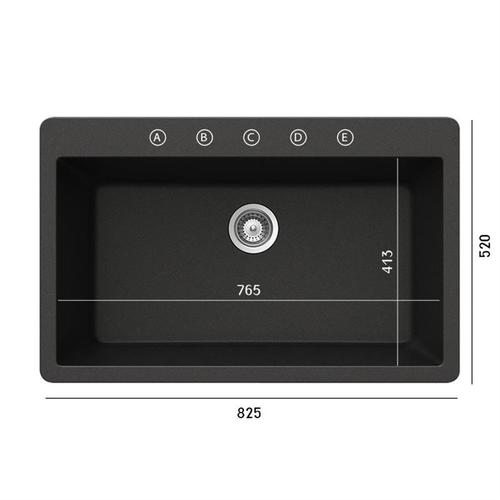 כיור מטבח מונטנה SCHOCK N-100-XL קריסטדור גומא