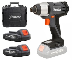 מברגת אימפקט ליתיום 18V עם 2 סוללות 1.5Ah במזוודה | Hunter