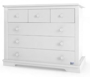 שידת החתלה לתינוק באן MDF בציפוי מלמין SuperSafe E1 - לבן