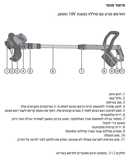 חרמש נטען 18V