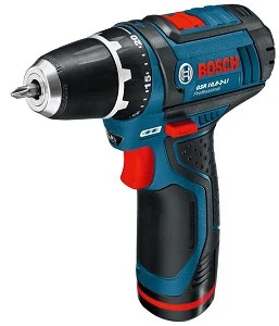 מברגה/ מקדחה קומפקטית נטענת + 2 סוללות BOSCH GSR 12V LI 2AH - מארז קרטון