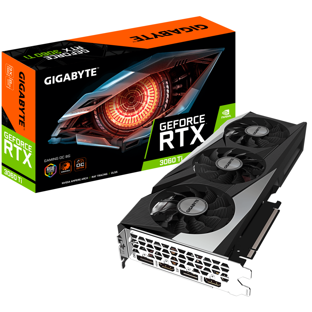 כרטיס מסך Gigabyte GeForce RTX 3060 GV-N3061TGAMING OC-8GD