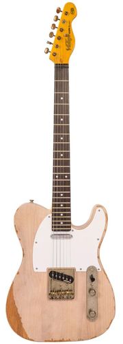 Vintage V62 Icon Electric Guitar ~ Distressed Ash Blonde 