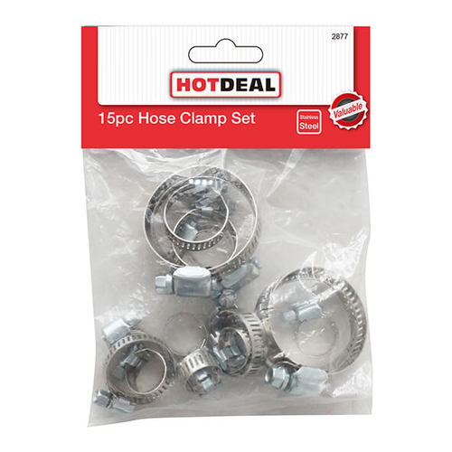 בנדים נירוסטה לצינורות 15 יח HOTDEAL