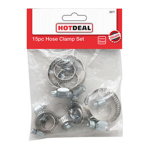 בנדים נירוסטה לצינורות 15 יח HOTDEAL