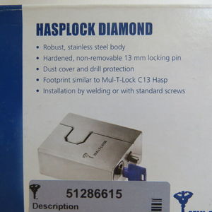מנעול תליה MULTLOCK Hasplock Diamond מסדרת MT5 מולטילוק