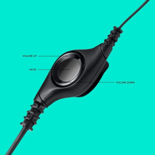 אוזניות מחשב חוטיות Logitech H390 USB Headset with Noise-Cancelling Microphone
