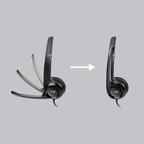 אוזניות מחשב חוטיות Logitech H390 USB Headset with Noise-Cancelling Microphone