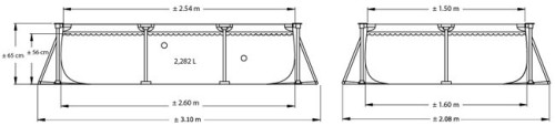 בריכת INTEX/אינטקס במידות 260X160X65 ס