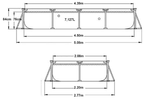 בריכת INTEX/אינטקס במידות 450x220x84 ס